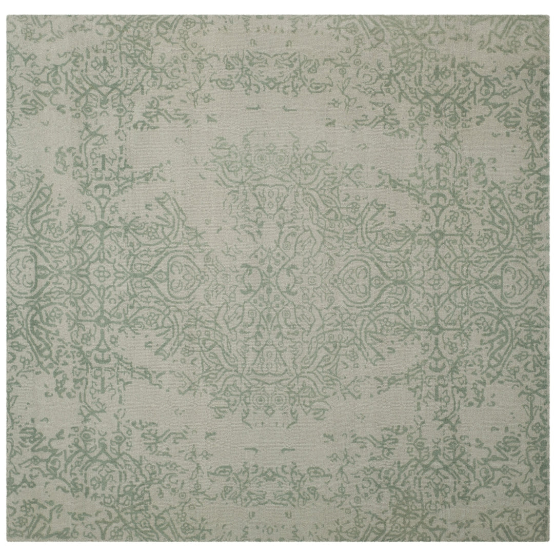 SAFAVIEH Restoration Vintage RVT105C Grey / Turquoise Rug Image 6