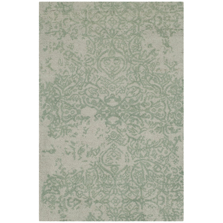 SAFAVIEH Restoration Vintage RVT105C Grey / Turquoise Rug Image 8