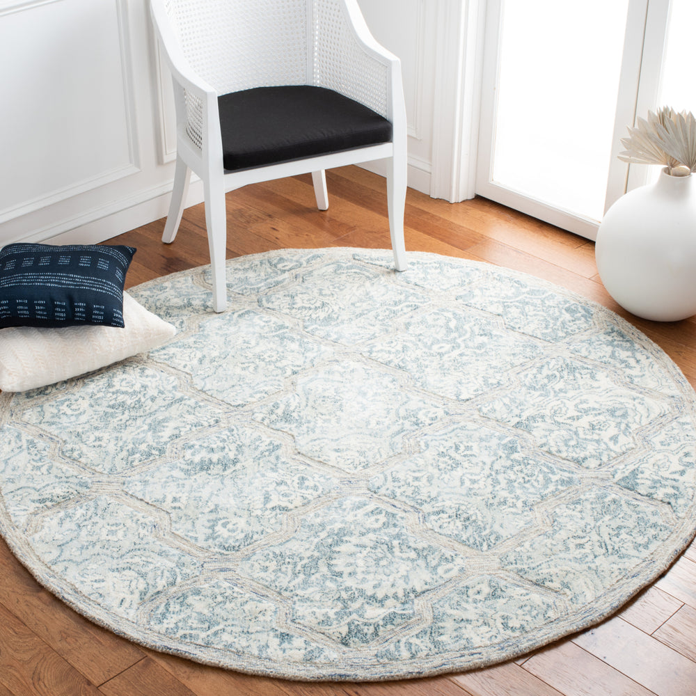 SAFAVIEH Restoration Vintage RVT116M Blue / Ivory Rug Image 2