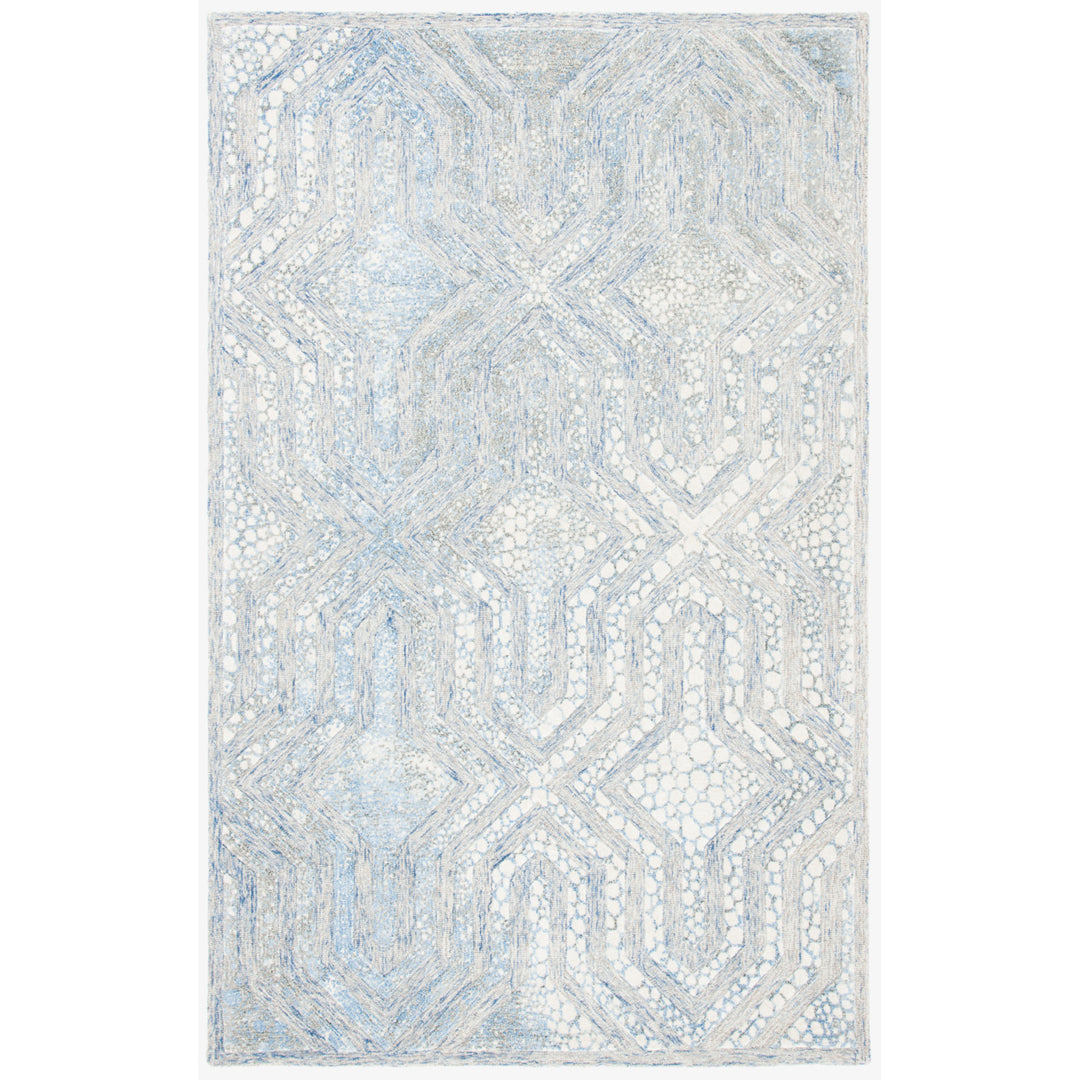 SAFAVIEH Restoration Vintage RVT119M Blue / Ivory Rug Image 11