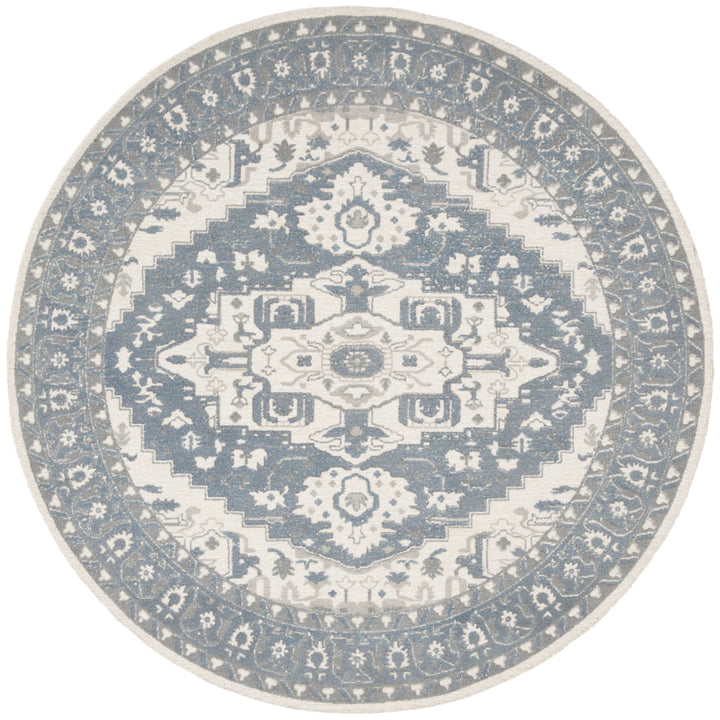 SAFAVIEH Restoration Vintage RVT402F Ivory / Charcoal Rug Image 4