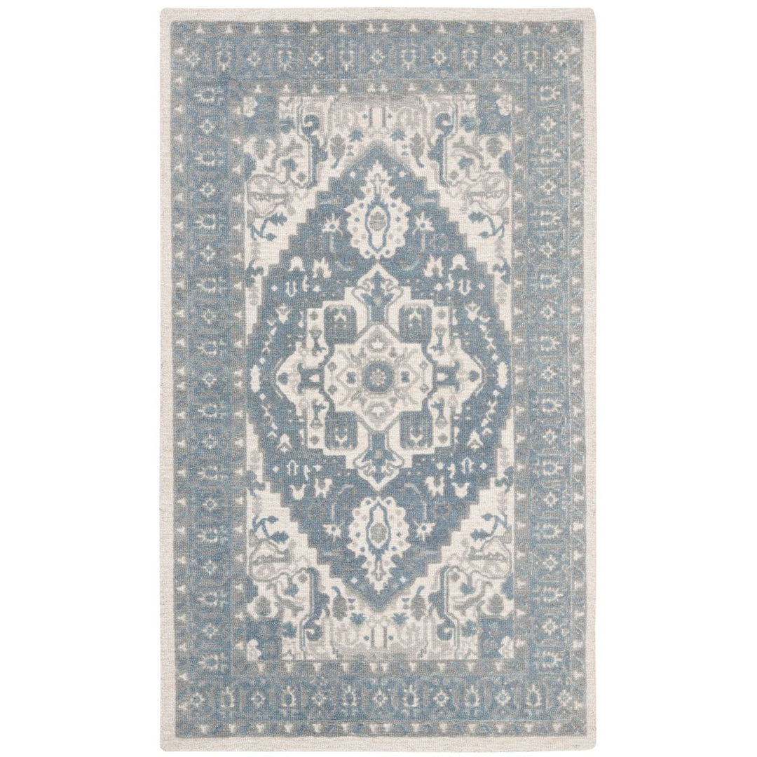 SAFAVIEH Restoration Vintage RVT402F Ivory / Charcoal Rug Image 9