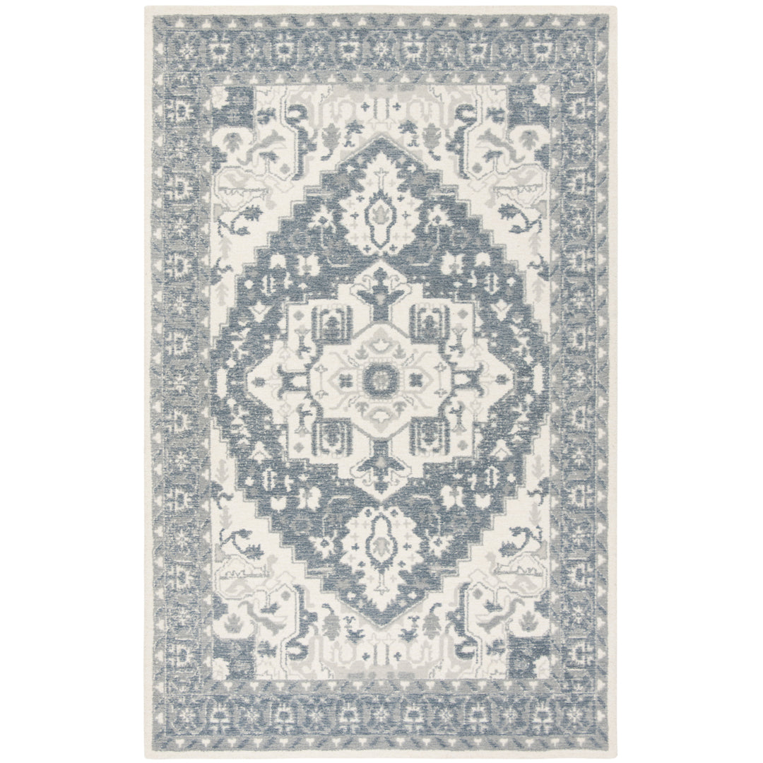 SAFAVIEH Restoration Vintage RVT402F Ivory / Charcoal Rug Image 10