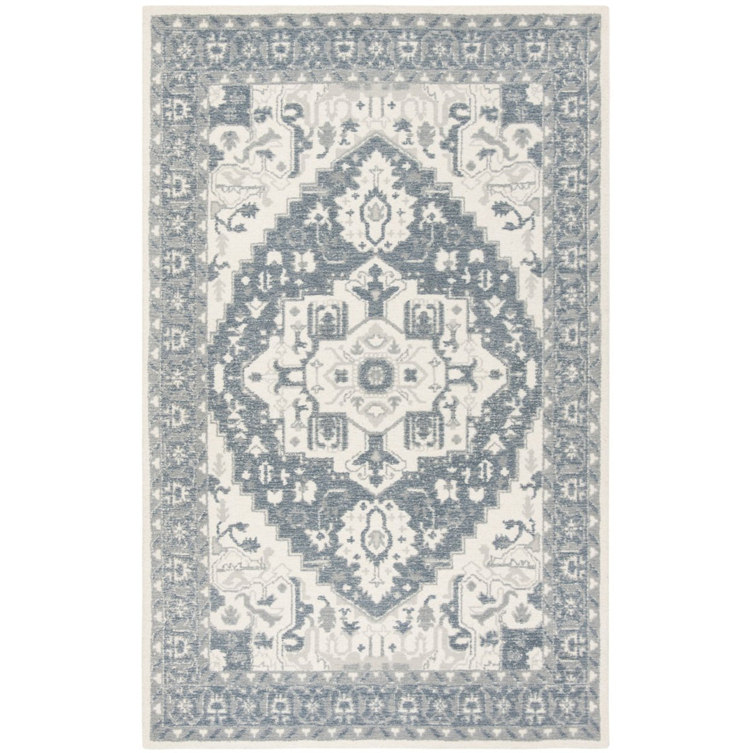 SAFAVIEH Restoration Vintage RVT402F Ivory / Charcoal Rug Image 1