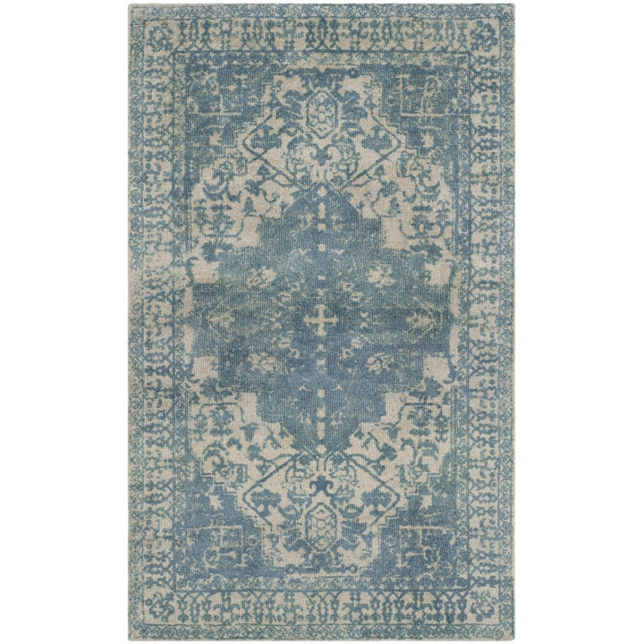 SAFAVIEH Restoration Vintage RVT421A Ivory / Turquoise Rug Image 10