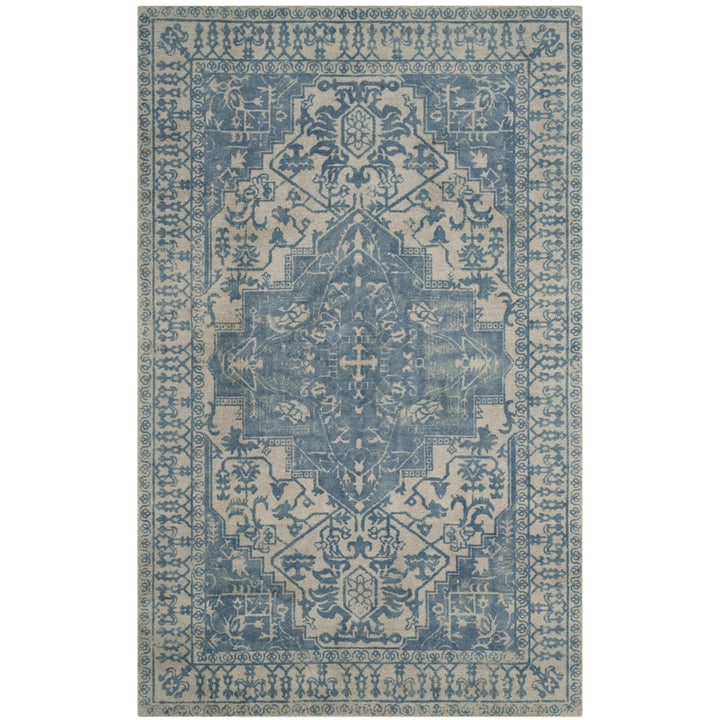 SAFAVIEH Restoration Vintage RVT421A Ivory / Turquoise Rug Image 1