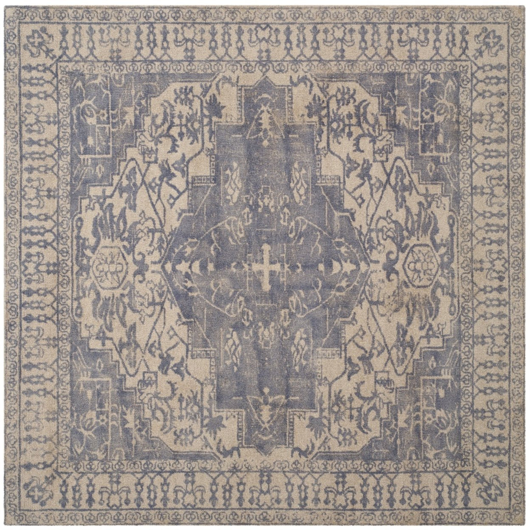 SAFAVIEH Restoration Vintage RVT421B Blue / Grey Rug Image 1