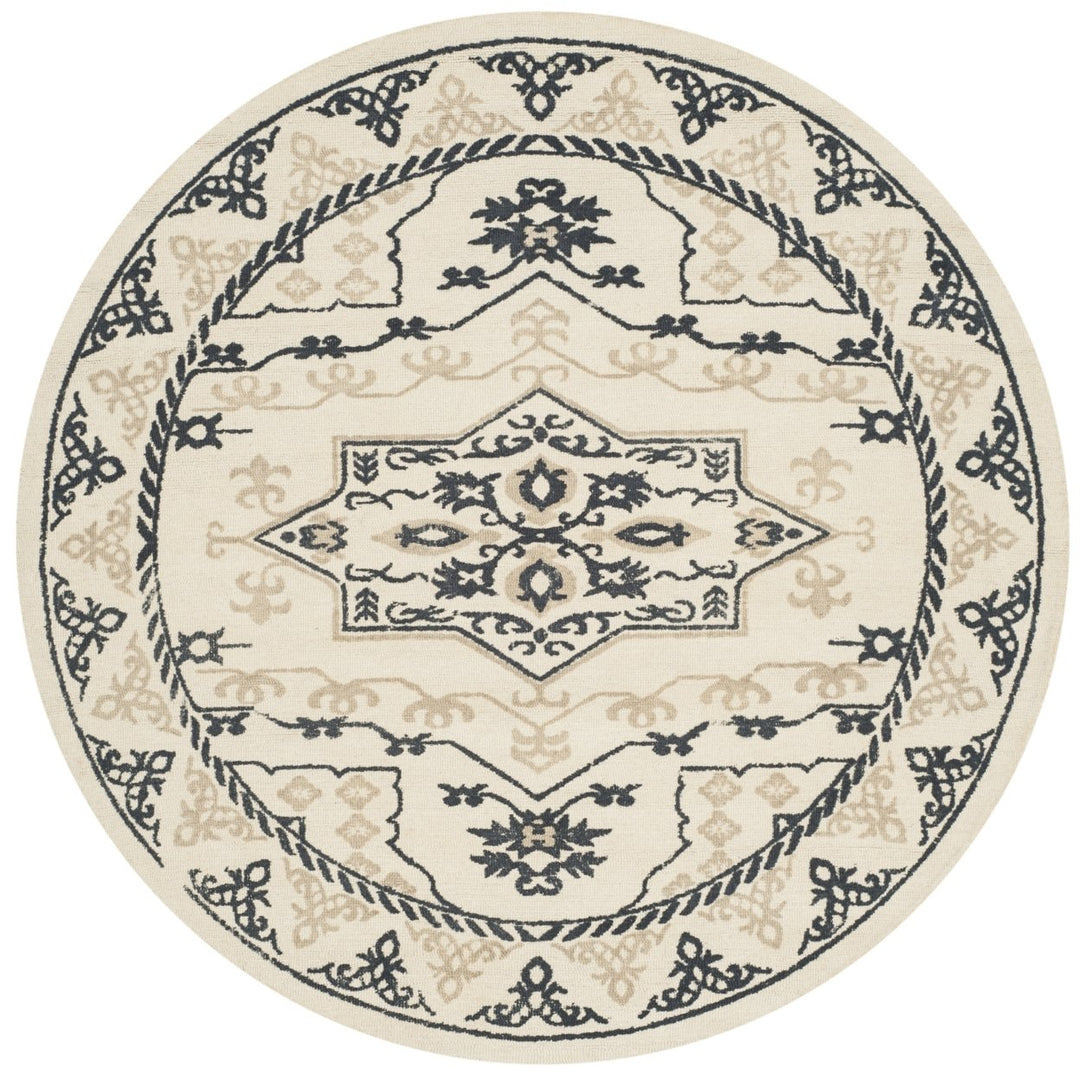 SAFAVIEH Restoration Vintage RVT424A Ivory / Charcoal Rug Image 1