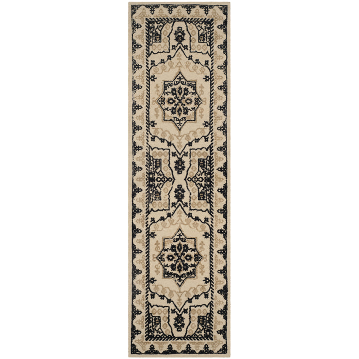 SAFAVIEH Restoration Vintage RVT424A Ivory / Charcoal Rug Image 5