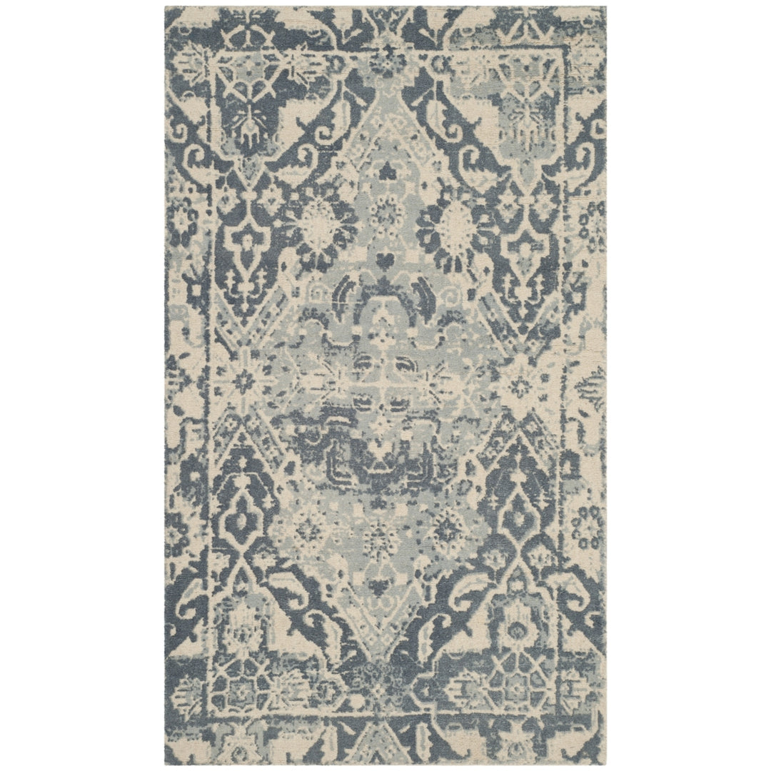 SAFAVIEH Restoration Vintage RVT532A Charcoal / Ivory Rug Image 9