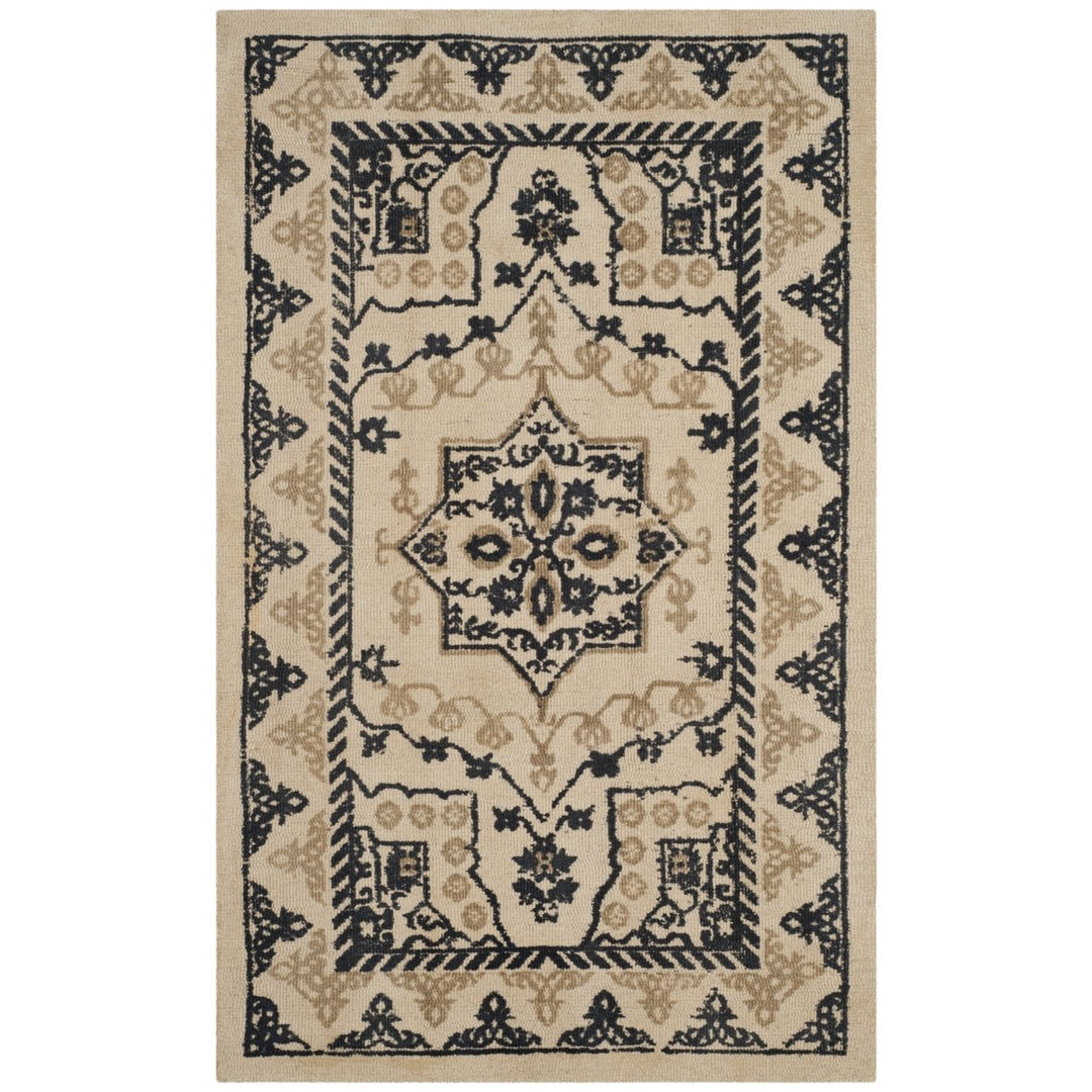 SAFAVIEH Restoration Vintage RVT424A Ivory / Charcoal Rug Image 1