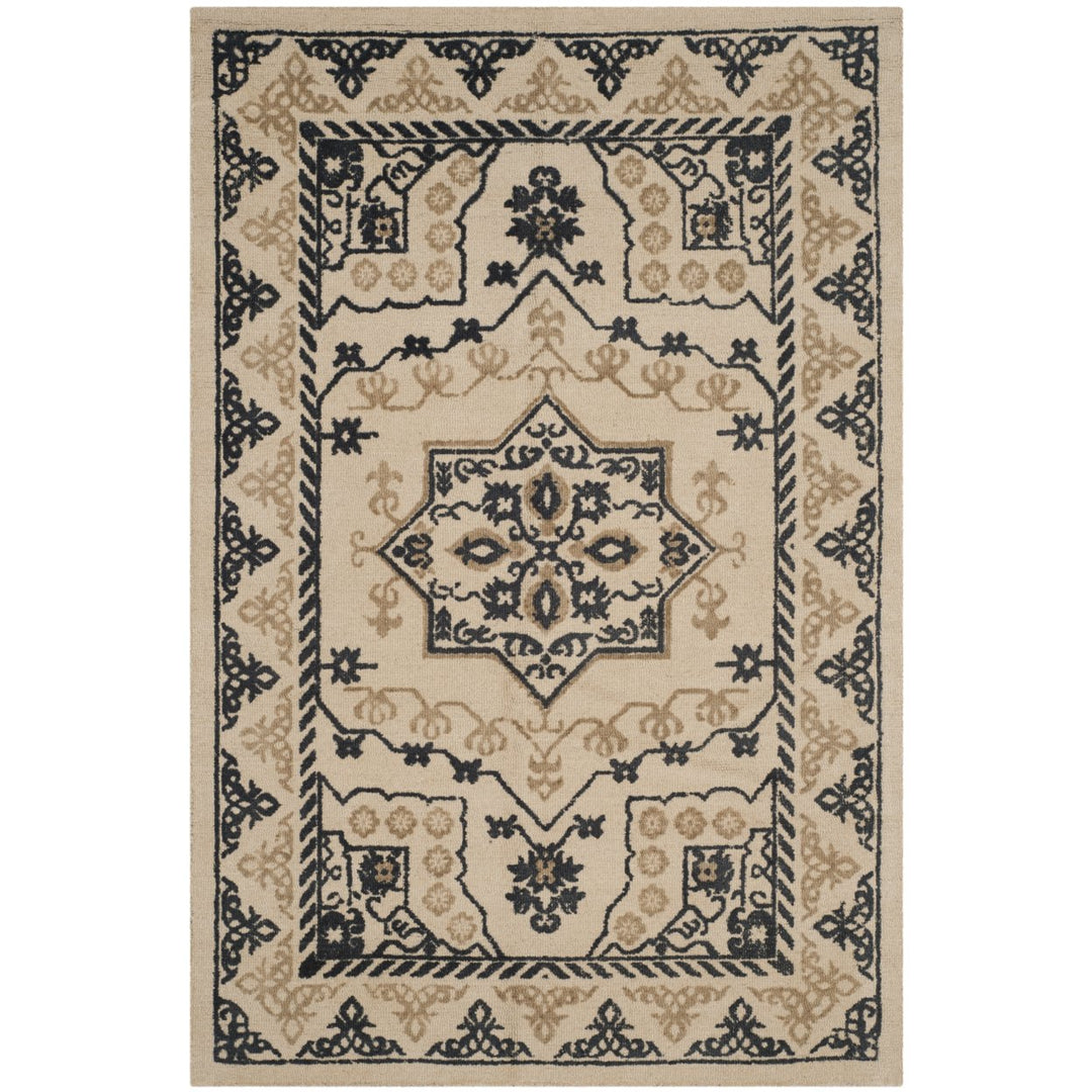 SAFAVIEH Restoration Vintage RVT424A Ivory / Charcoal Rug Image 1