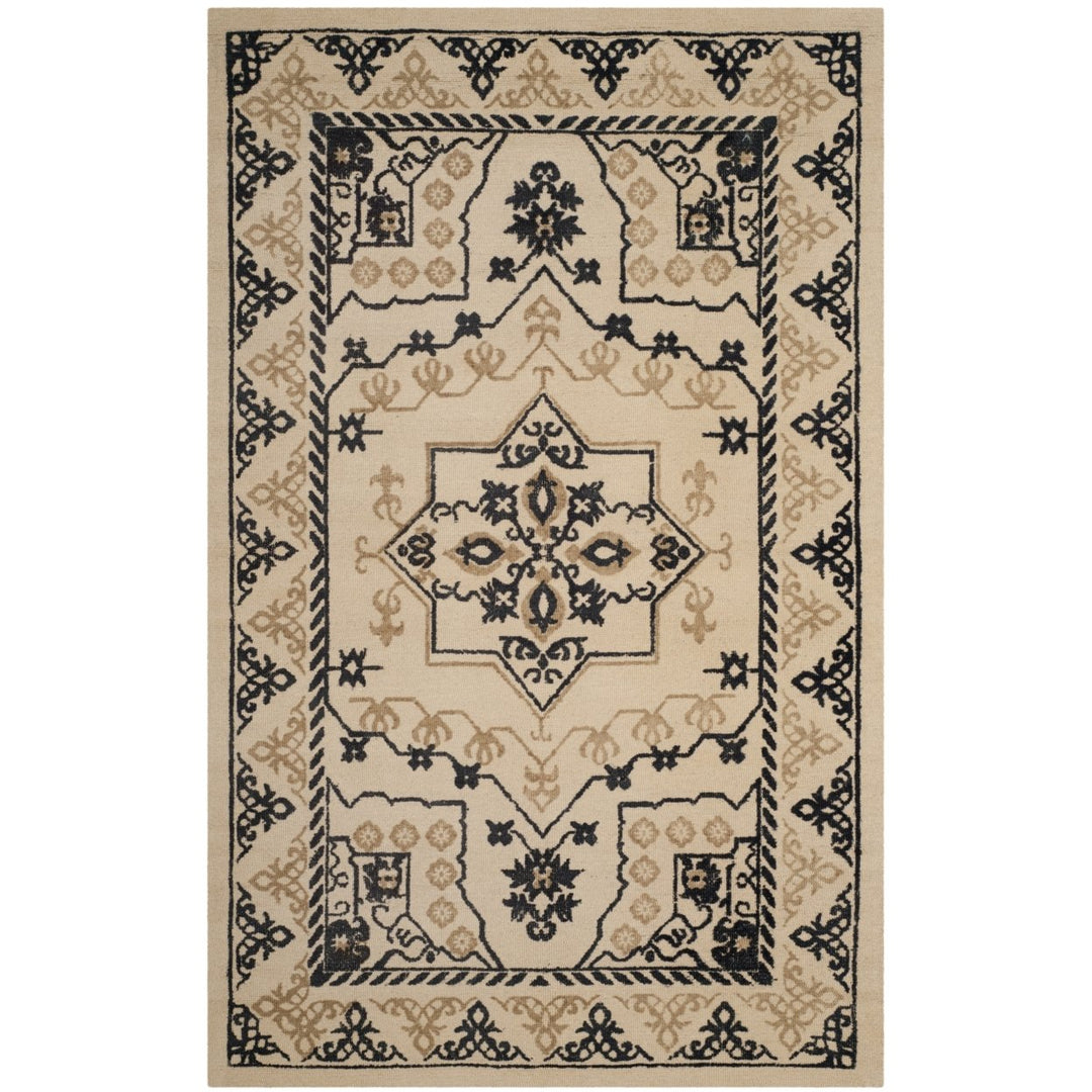 SAFAVIEH Restoration Vintage RVT424A Ivory / Charcoal Rug Image 1