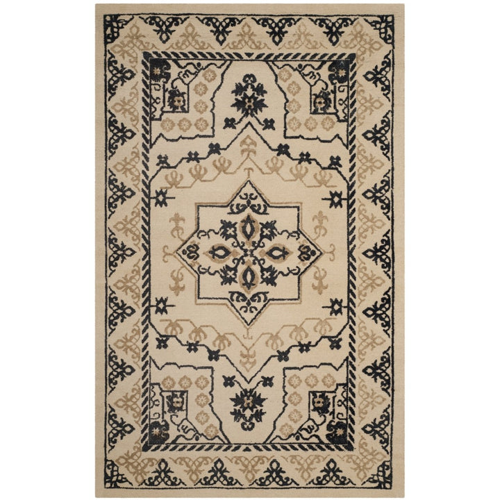 SAFAVIEH Restoration Vintage RVT424A Ivory / Charcoal Rug Image 1