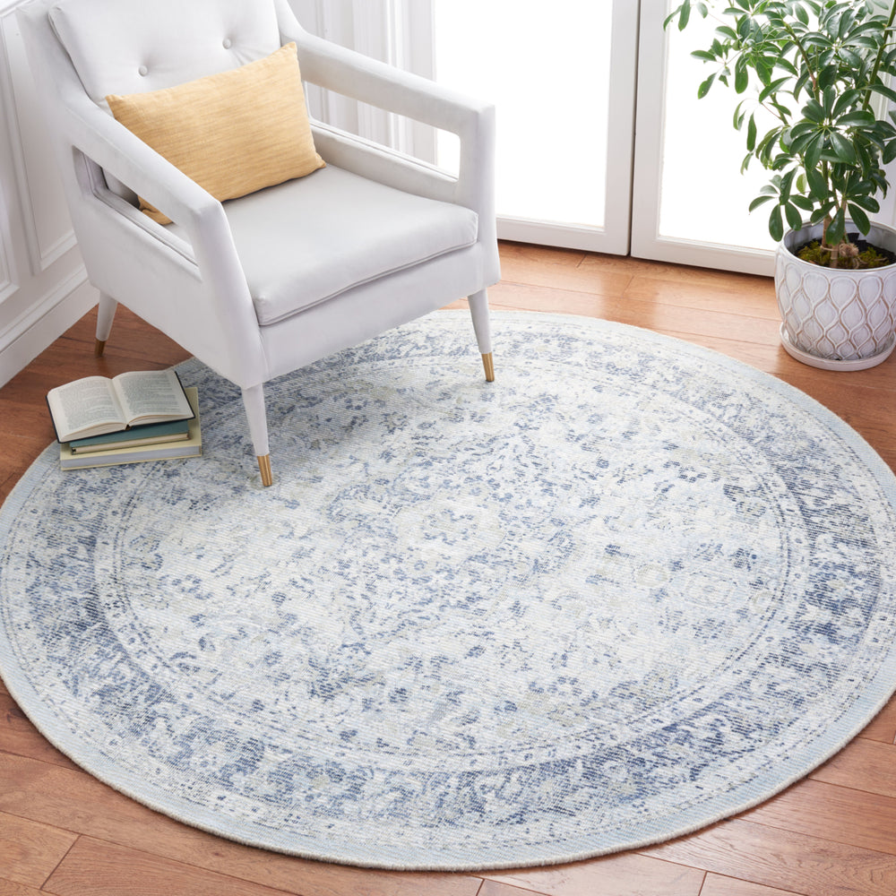 SAFAVIEH Restoration Vintage RVT704A Ivory / Blue Rug Image 2