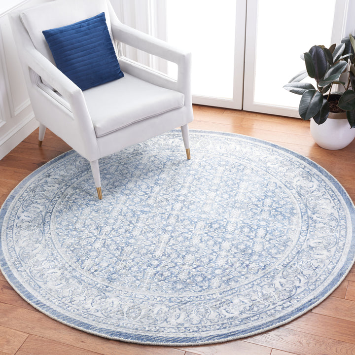 SAFAVIEH Restoration Vintage RVT706M Blue / Ivory Rug Image 2