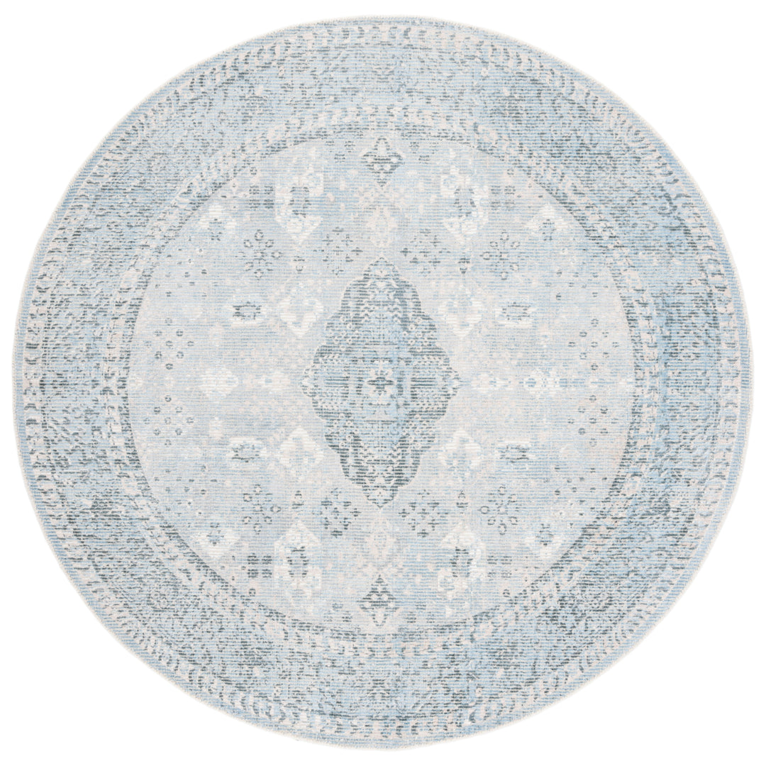 SAFAVIEH Restoration Vintage RVT708F Grey / Light Blue Rug Image 4