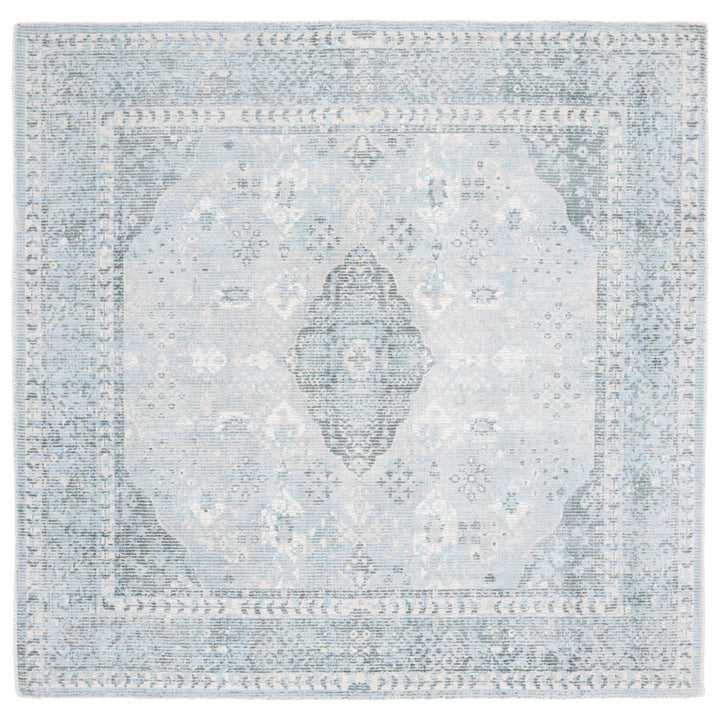 SAFAVIEH Restoration Vintage RVT708F Grey / Light Blue Rug Image 6