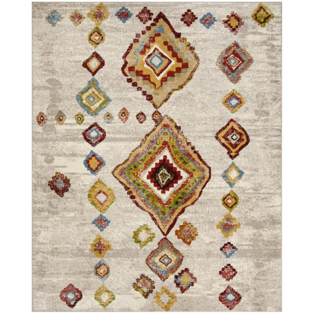 SAFAVIEH Sagamore SAG424A Light Grey / Terracotta Rug Image 1