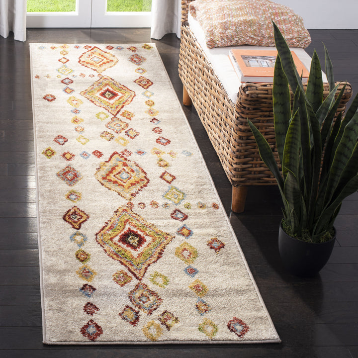 SAFAVIEH Sagamore SAG424A Light Grey / Terracotta Rug Image 2