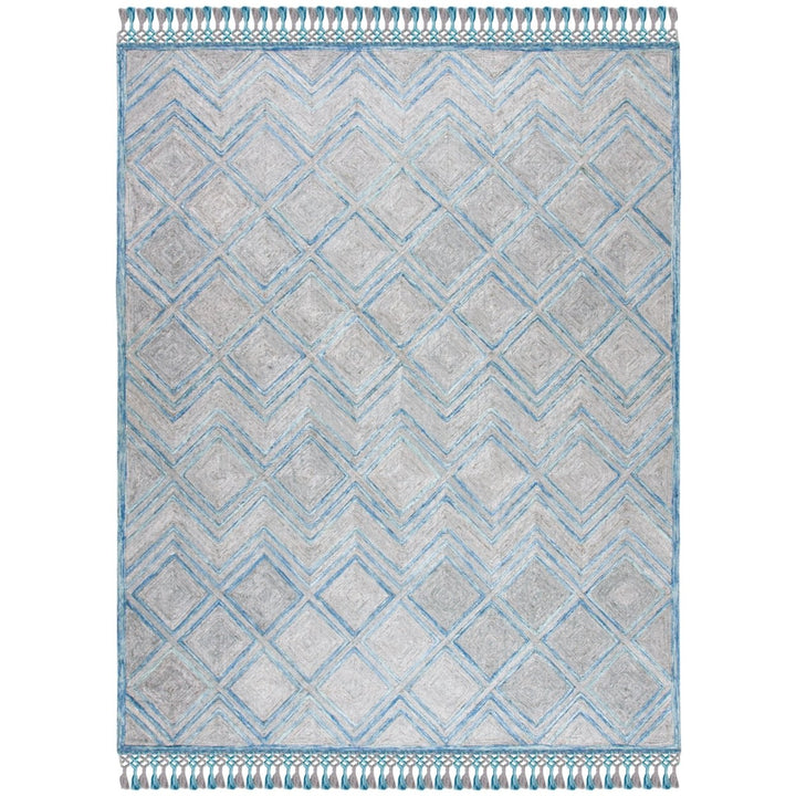 SAFAVIEH Sahara SAH402F Handmade Grey / Aqua Rug Image 1