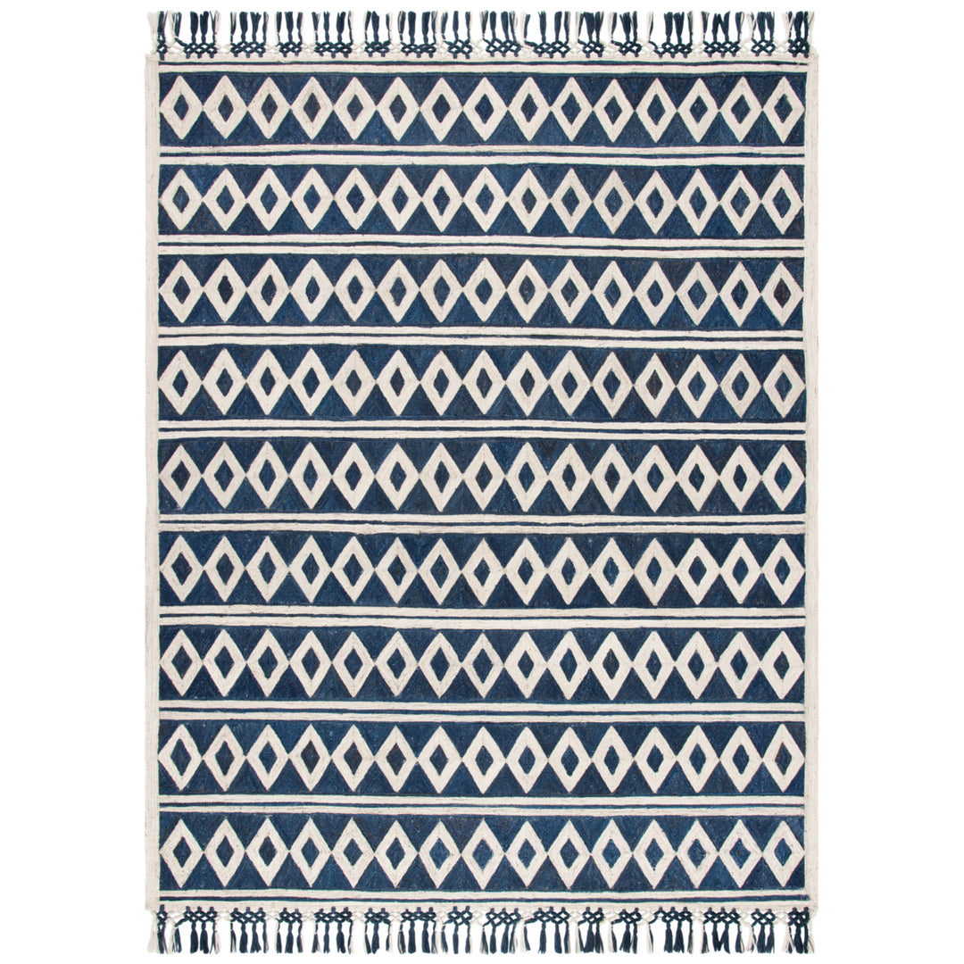 SAFAVIEH Sahara SAH425M Handmade Blue / Beige Rug Image 1