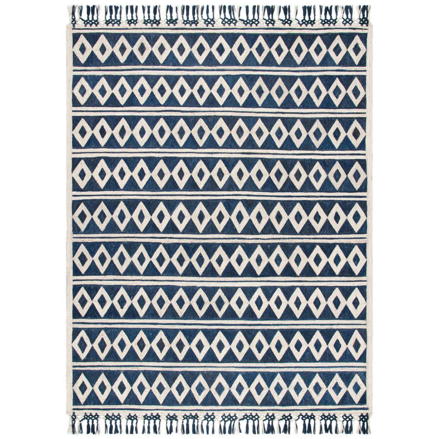 SAFAVIEH Sahara SAH425M Handmade Blue / Beige Rug Image 1