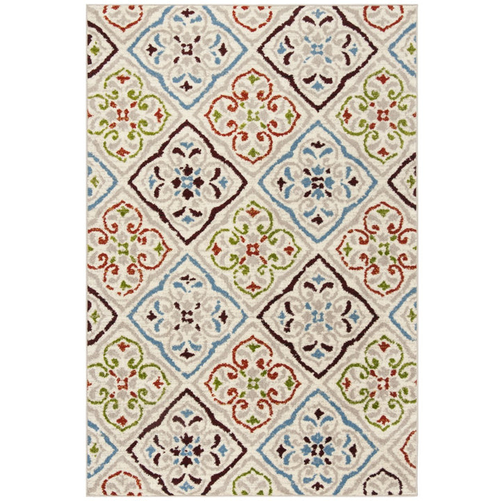 SAFAVIEH Sagamore SAG425A Light Grey / Terracotta Rug Image 7