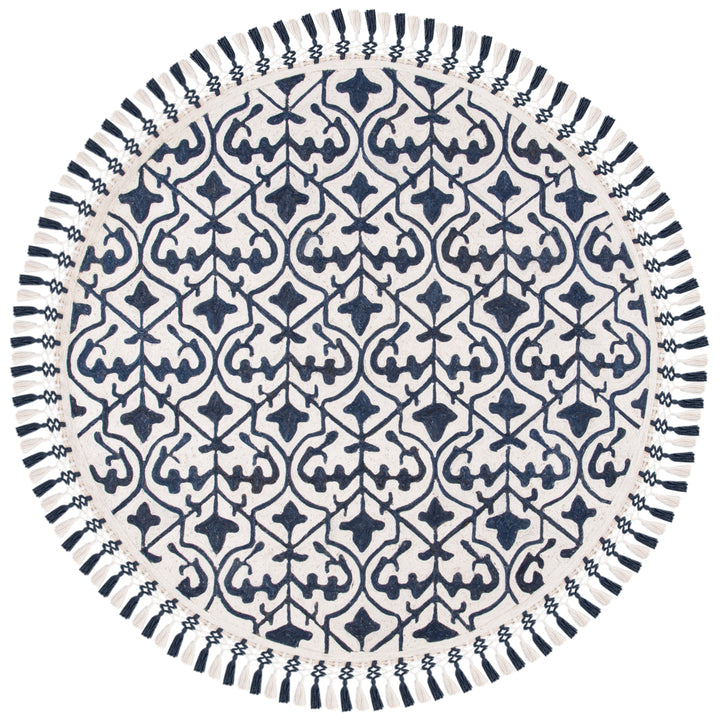 SAFAVIEH Sahara SAH407N Handmade Navy / Ivory Rug Image 4