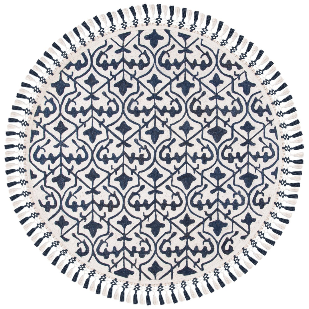 SAFAVIEH Sahara SAH407N Handmade Navy / Ivory Rug Image 1