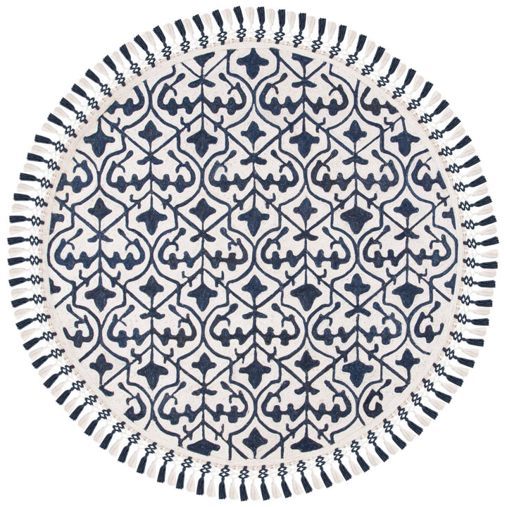 SAFAVIEH Sahara SAH407N Handmade Navy / Ivory Rug Image 1