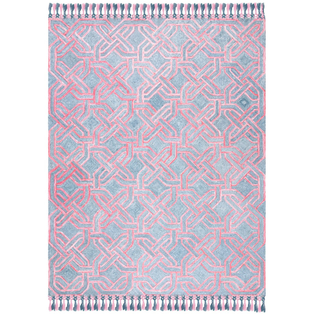 SAFAVIEH Sahara SAH424U Handmade Pink / Grey Rug Image 1