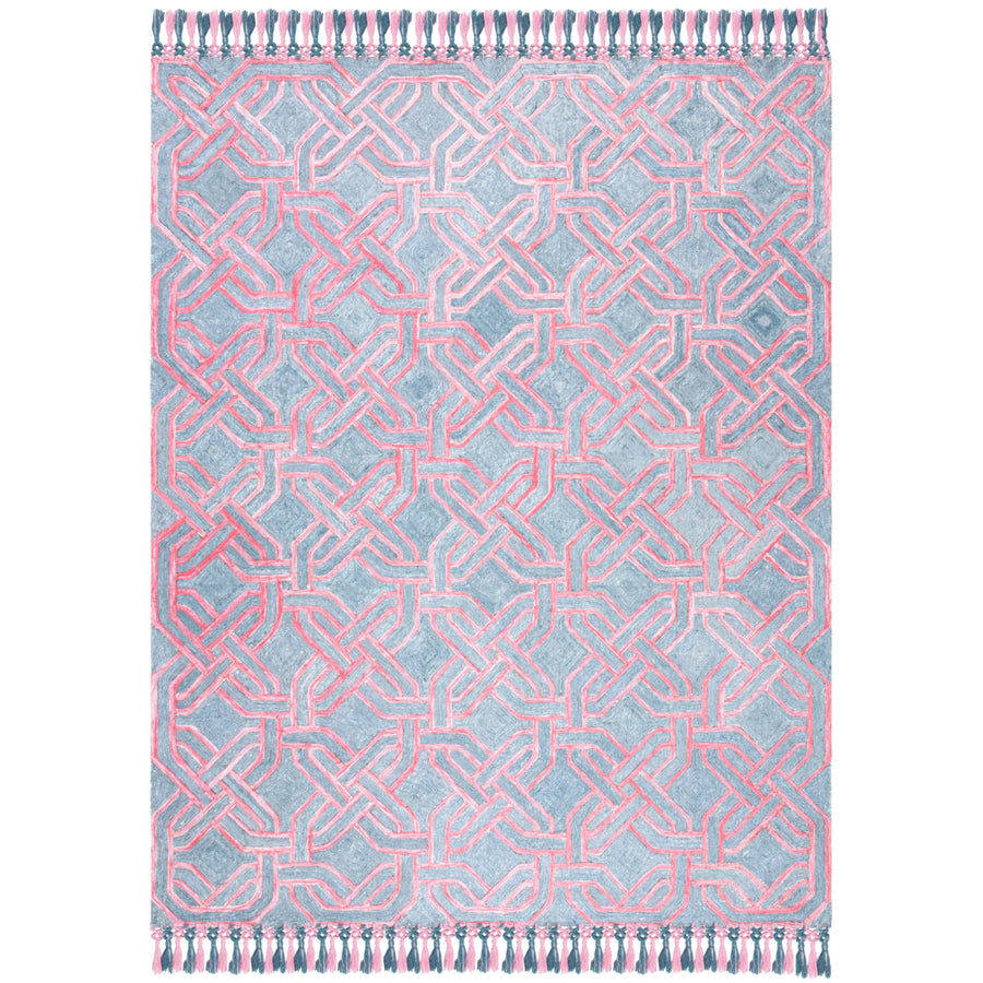 SAFAVIEH Sahara SAH424U Handmade Pink / Grey Rug Image 1