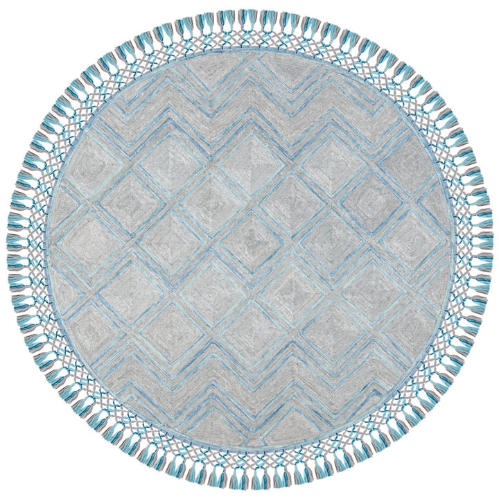 SAFAVIEH Sahara SAH402F Handmade Grey / Aqua Rug Image 1