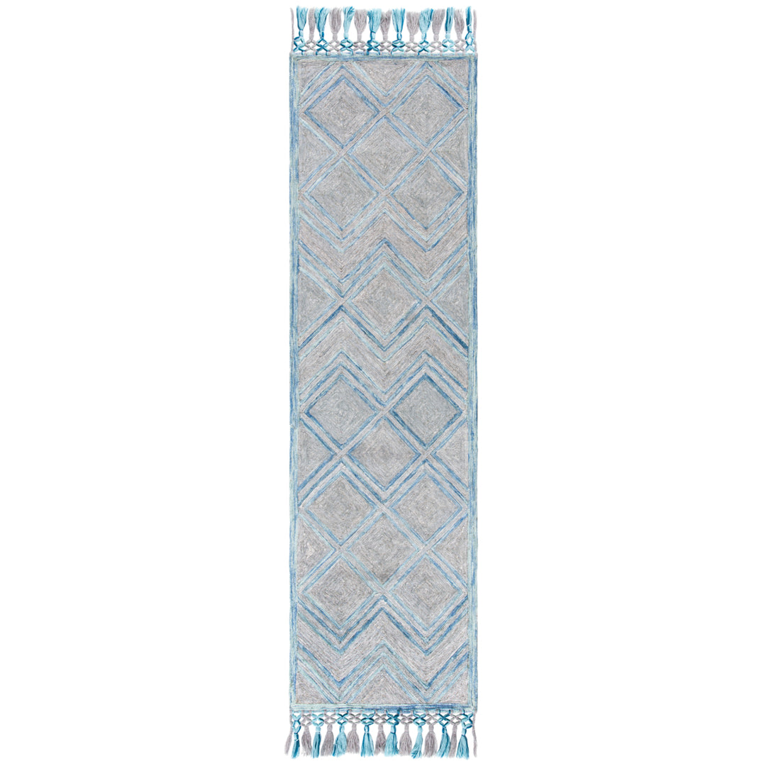 SAFAVIEH Sahara SAH402F Handmade Grey / Aqua Rug Image 5