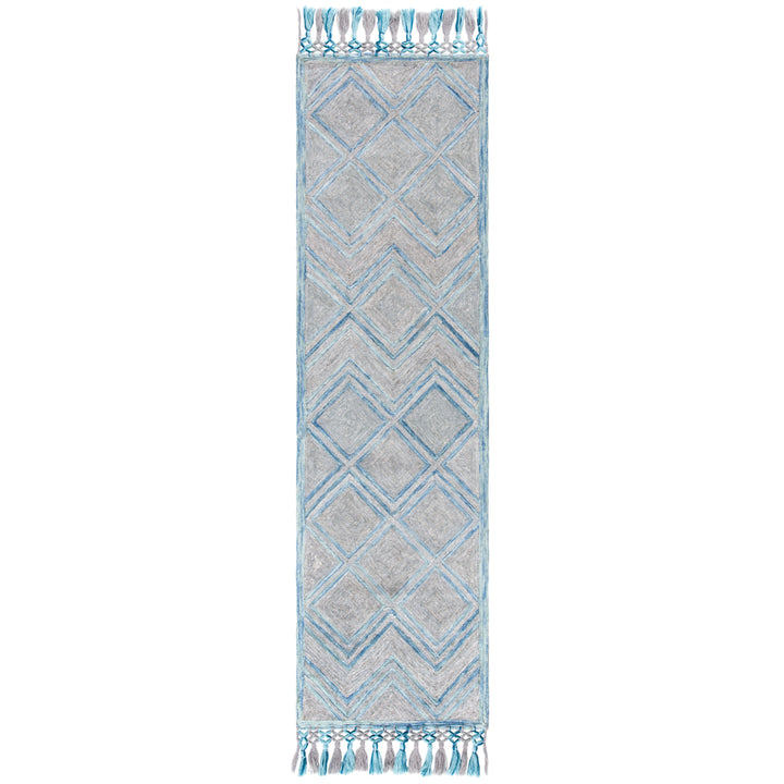 SAFAVIEH Sahara SAH402F Handmade Grey / Aqua Rug Image 5