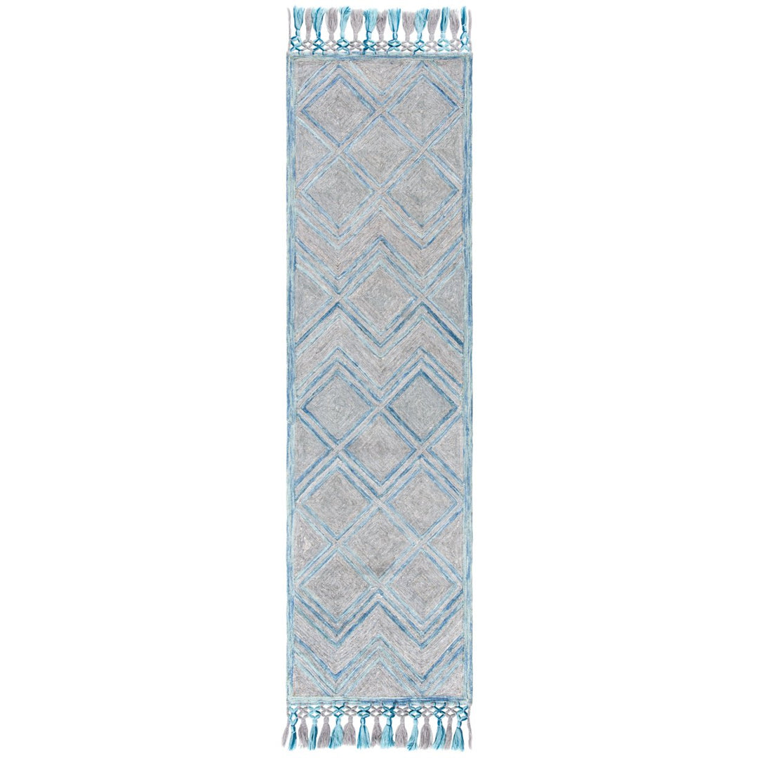 SAFAVIEH Sahara SAH402F Handmade Grey / Aqua Rug Image 1