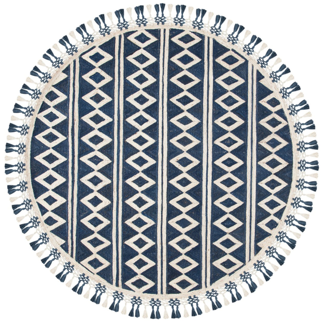 SAFAVIEH Sahara SAH425M Handmade Blue / Beige Rug Image 1