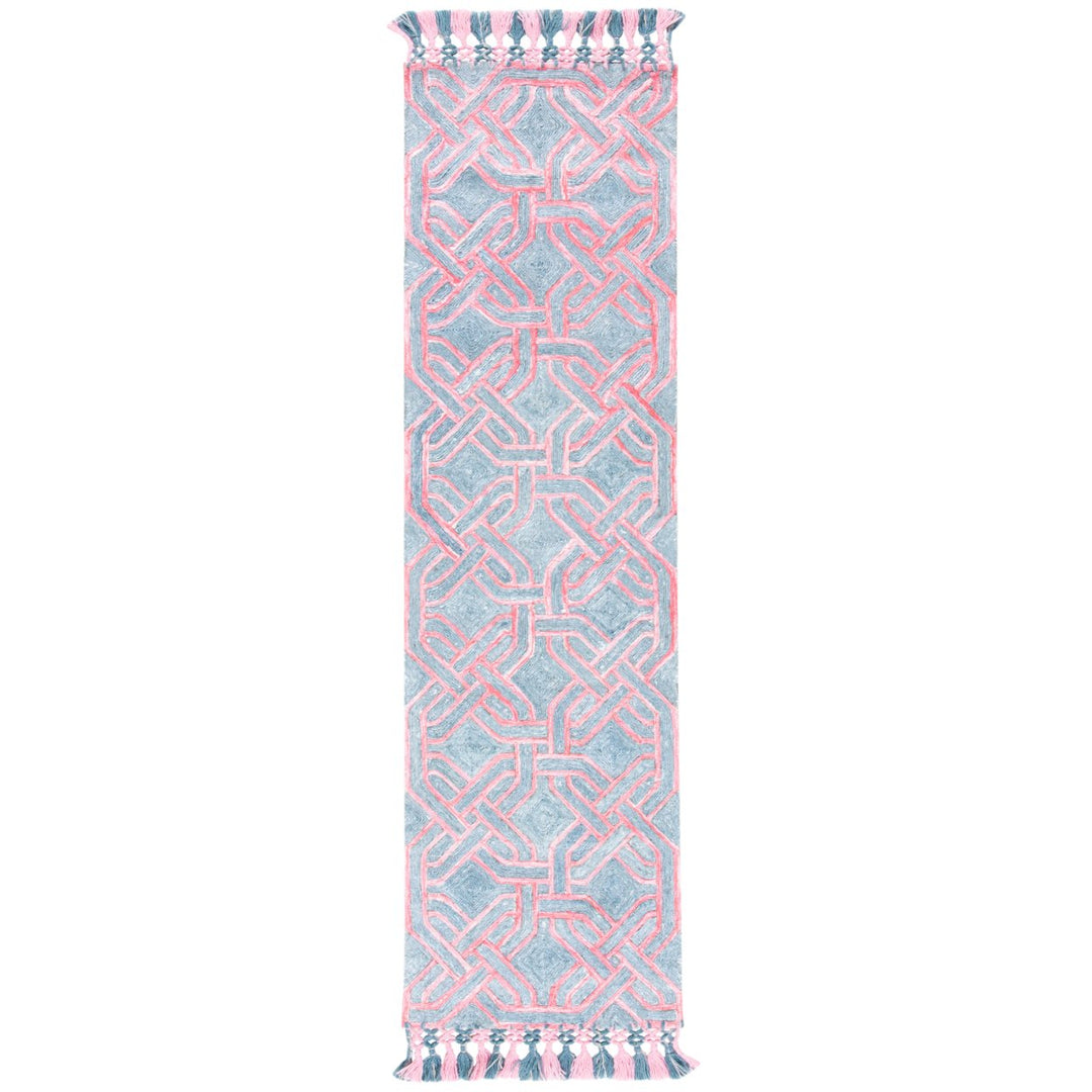 SAFAVIEH Sahara SAH424U Handmade Pink / Grey Rug Image 5