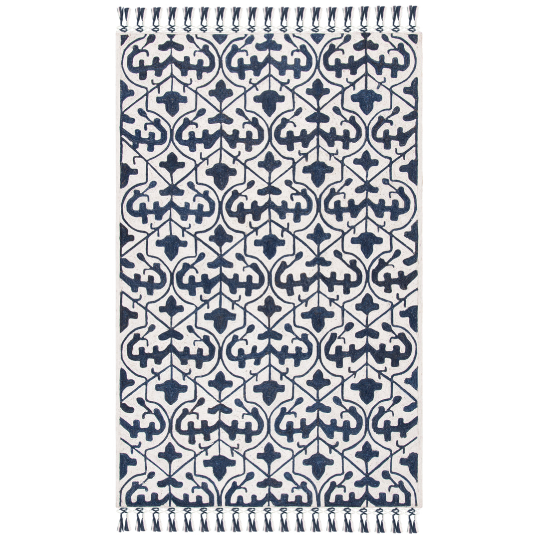 SAFAVIEH Sahara SAH407N Handmade Navy / Ivory Rug Image 10