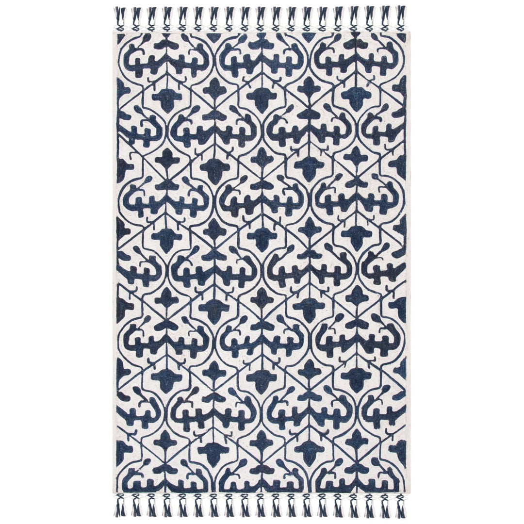 SAFAVIEH Sahara SAH407N Handmade Navy / Ivory Rug Image 1