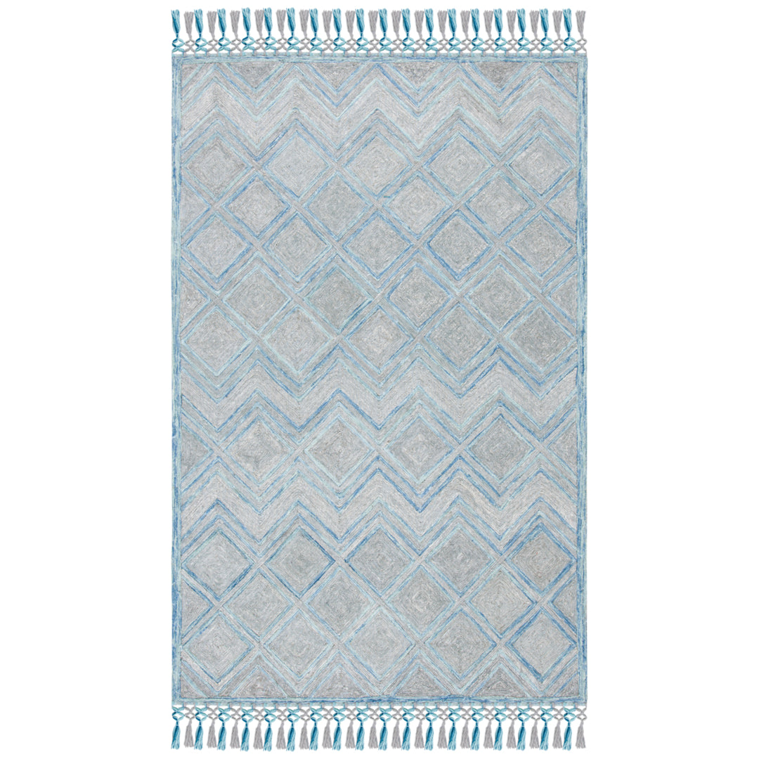 SAFAVIEH Sahara SAH402F Handmade Grey / Aqua Rug Image 10