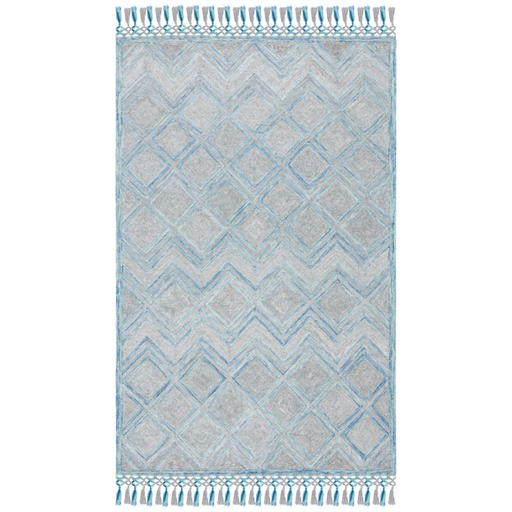 SAFAVIEH Sahara SAH402F Handmade Grey / Aqua Rug Image 1