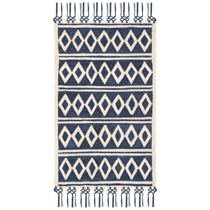 SAFAVIEH Sahara SAH425M Handmade Blue / Beige Rug Image 1