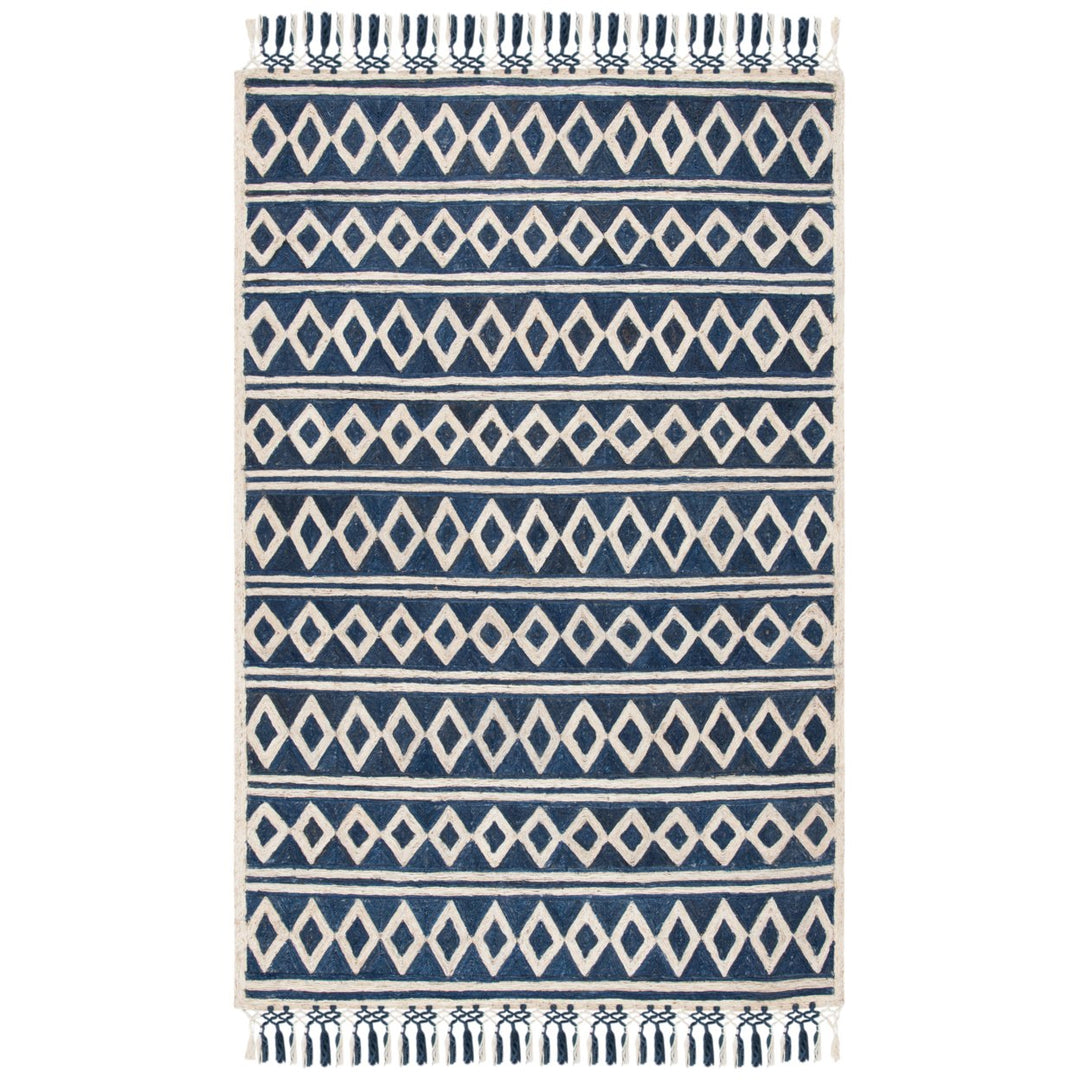 SAFAVIEH Sahara SAH425M Handmade Blue / Beige Rug Image 1