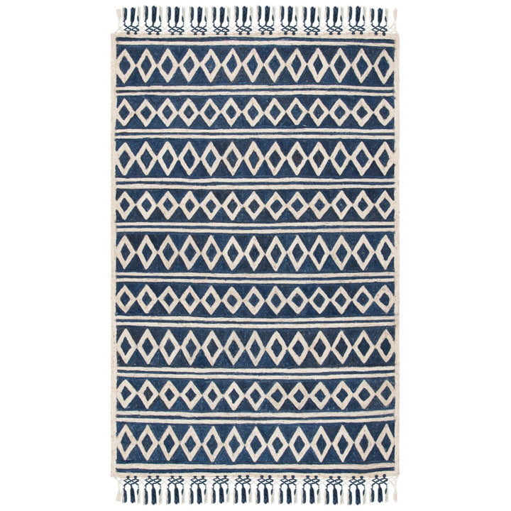 SAFAVIEH Sahara SAH425M Handmade Blue / Beige Rug Image 1