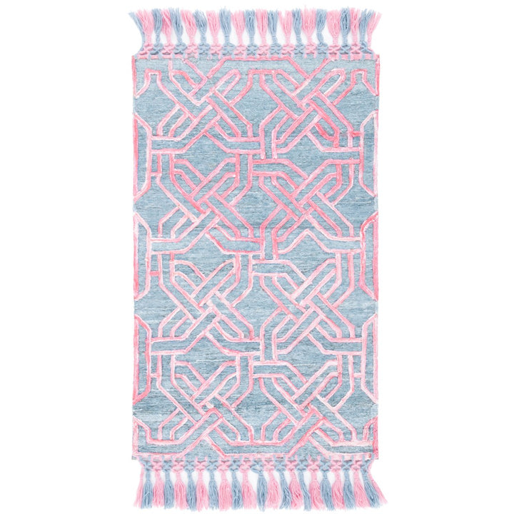 SAFAVIEH Sahara SAH424U Handmade Pink / Grey Rug Image 9