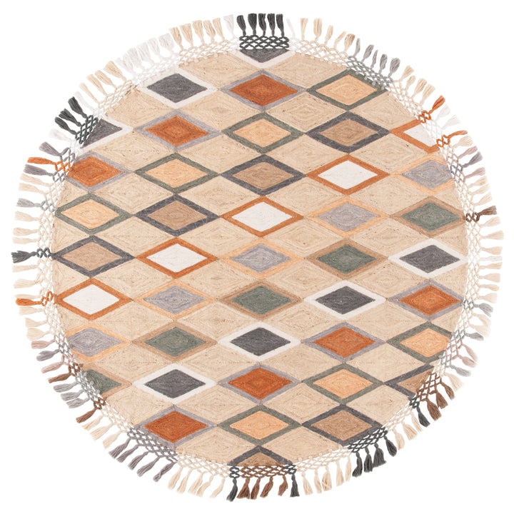 SAFAVIEH Sahara SAH457B Handmade Beige / Rust Rug Image 4