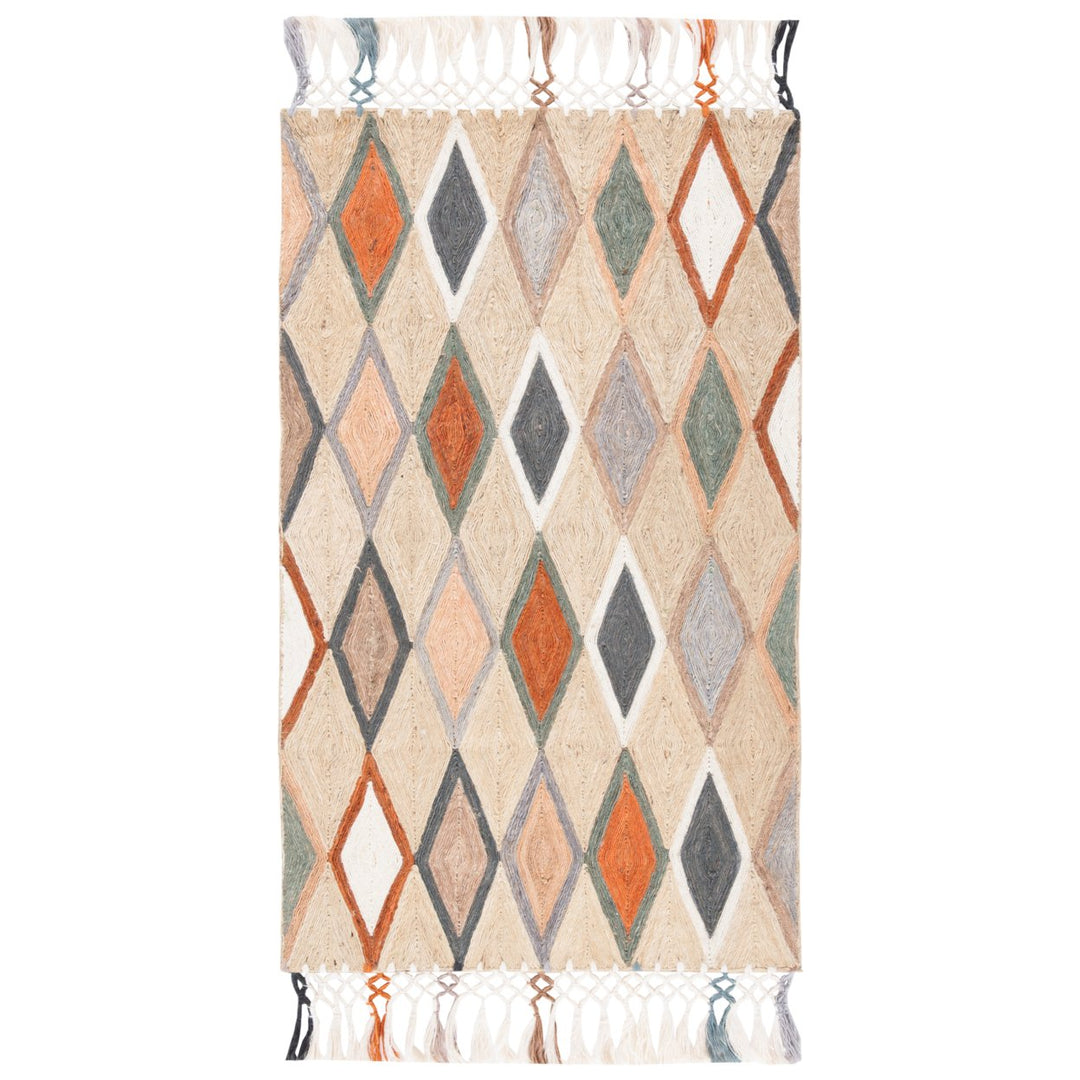 SAFAVIEH Sahara SAH457B Handmade Beige / Rust Rug Image 1