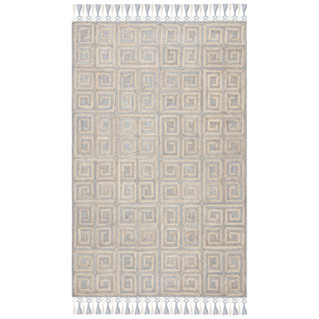 SAFAVIEH Sahara SAH410F Handmade Grey / Beige Rug Image 1